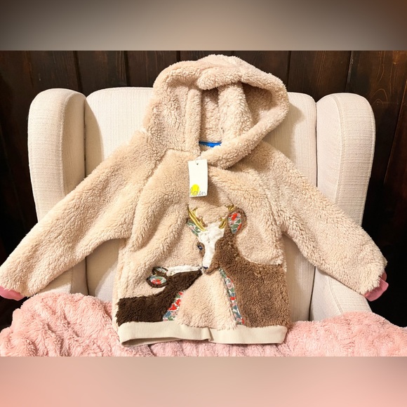 NWT mini boden deer sweatshirt with pockets - Picture 1 of 10